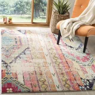 The Curated Nomad Bernal Vintage Bohemian Multicolored Rug (5'1 x 7'7)