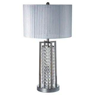 Journee Home 'Grace' 28 inch Crystal Pillar Table Lamp