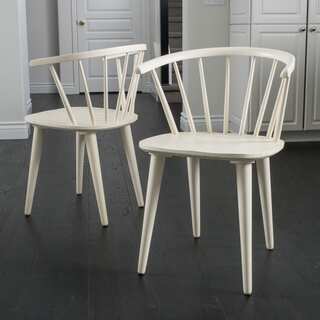 Countryside Rounded Back Spindle Wood Dining Chair (Set of 2) by Christopher Knight Home