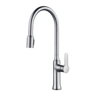 KRAUS Nola Single-Handle Kitchen Faucet with Concealed Pull Down Dual-Function Sprayer