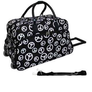 World Traveler Peace 21-inch Carry-on Rolling Duffle Bag