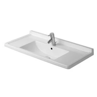 Duravit White Alpin Starck Drop In/Self Rimming Porcelain Bathroom Sink