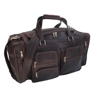 Piel Leather 20-inch Duffel Bag with Pockets