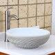 Elite 1575 Round White / grey Willow Porcelain Ceramic Bathroom Vessel Sink - Thumbnail 5