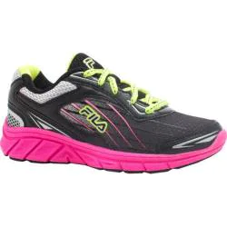 Girls' Fila Imperative Running Shoe Black/Knockout Pink/Safety Yellow