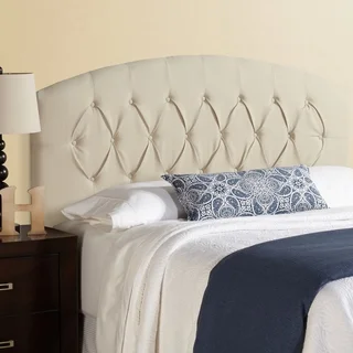 Humble + Haute Halifax King Size Ivory Curved Upholstered Headboard