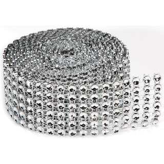 Bling On A Roll 4mmX2yd6 Rows, Silver