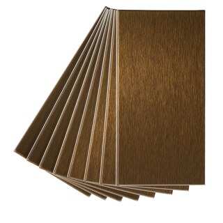 Aspect 3x6-inch Brushed Bronze Long Grain Metal Tile (8-pack)