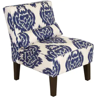 Skyline Furniture Armless Chair in Diamond Blue
