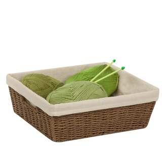 Parchment Cord Basket w/liner
