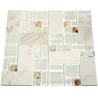 Polynesian Shore 10.78 square Foot Glass Tiles (Case of 11 sheets)