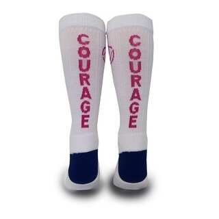 Inspyr Socks, Courage Athetic Lifestyle Crew Sock Large
