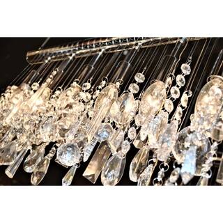 Urban Linear Collection 6-light Chrome Finish 24-inch Wide Crystal Linear Vanity Wall Sconce