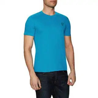 Versace Collection Men's Blue Crewneck Cotton Medusa Short Sleeve T-Shirt