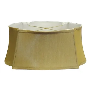 Large Oval Cut Corner Gold Lamp Shade