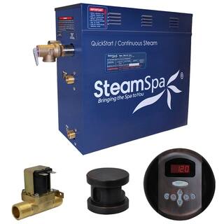 SteamSpa Oasis 9 KW QuickStart Steam Bath Generator Package with Built-in Auto Drain in Oil Rubbed Bronze