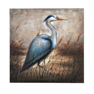 Bombay Blue Egret Wall Canvas