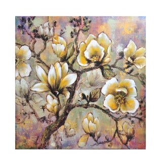 Bombay White Blossom Canvas
