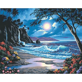 Paint Works Paint By Number Kit 20inX16inMoonlit Paradise
