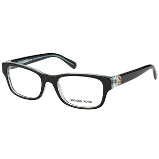 Michael Kors Ravenna Women's MK 8001 3001 Black On Blue Crystal Plastic Rectangle Eyeglasses