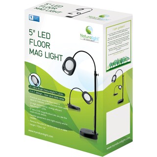 Naturalight LED 5in Floor Magnifying LightBlack