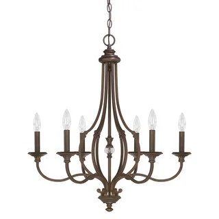 Capital Lighting Leigh Collection 6-light Burnished Bronze Chandelier