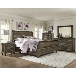 Magnussen B2590 Calistoga Grey Finish Wood Sleigh Bed