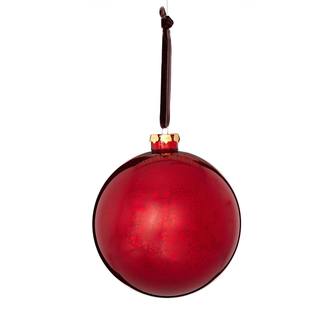 Glass Mercury Finish Ball 5-inch Red/ Brown Ornament