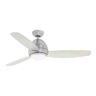 Emerson Curva 52-inch Brushed Steel Wet Rated Modern Ceiling Fan