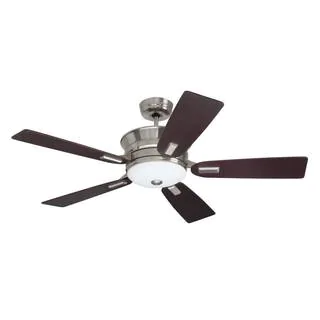 Emerson Highgrove 53-inch Brushed Steel Transitional Ceiling Fan