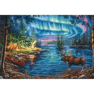 Gold Collection Northern Night Counted Cross Stitch Kit16inX11in 14 Count