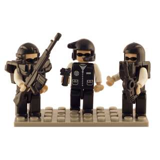 Brictek Police Swat Team 3 Mini-Figurine Set