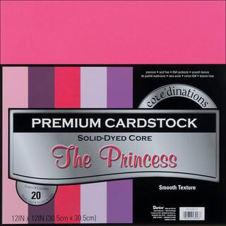 Core'dinations Value Pack Cardstock 12inX12in 20/PkgThe Princess Smooth