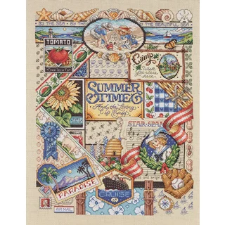 Summer Sampler Counted Cross Stitch Kit12inX16in 14 Count