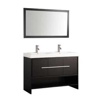 MTD Vanities Belarus 48-inch Double Sink Bathroom Vanity Set with Mirror and Faucets