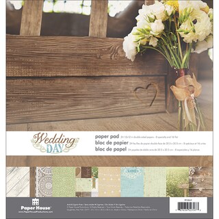 Paper House DoubleSided Paper Pad 12inX12in 24/PkgWedding Day