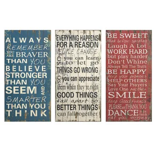 Rules of Life Wall Decor (Set of 3)