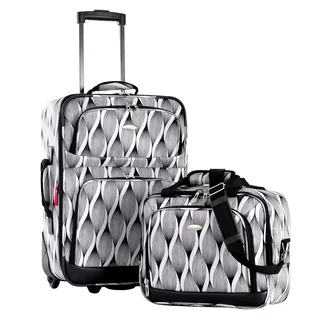 Olympia Let's Travel Spiral 2-piece Expandable Carry-on Luggage Set