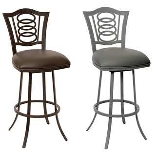 Essex 26-inch Transitional Barstool In Coffee Leatherette