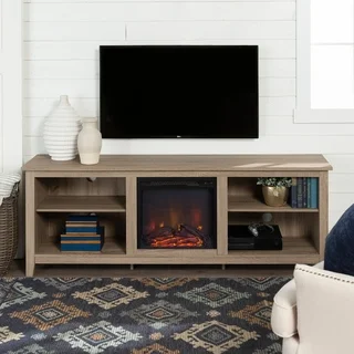 70" Fireplace TV Stand - Ash Grey