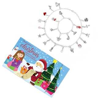 Christmas Advent Calendar Charm Jewelry Gift Set