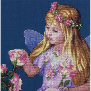 Rose Fairy Counted Cross Stitch Kit11inX11in 14 Count