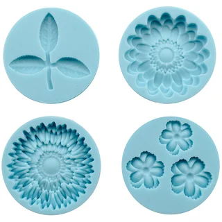 Martha Stewart Crafter's Clay Silicone Molds 4/PkgFlowers & Leaf