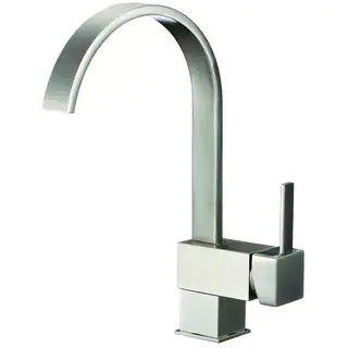 Lead-free Brushed Nickel 12.2-inch High Arch Single-handle Pull-down Kitchen Faucet with Soap Dispenser