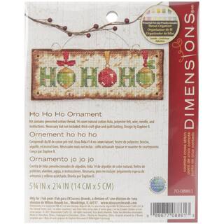 Ho Ho Ho Ornament Counted Cross Stitch Kit5.75inX2.25in 14 Count