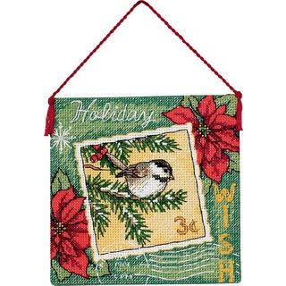 Gold Petite Wish Ornament Counted Cross Stitch Kit4.5inX4.5in 18 Count