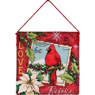 Gold Petite Love Ornament Counted Cross Stitch Kit4.5inX4.5in 18 Count