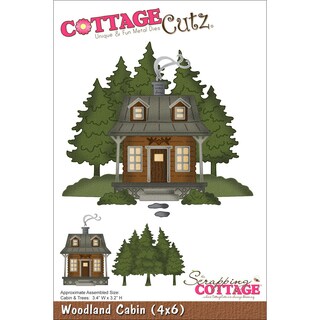 CottageCutz Die Woodland Cabin 3.4inX3.2in