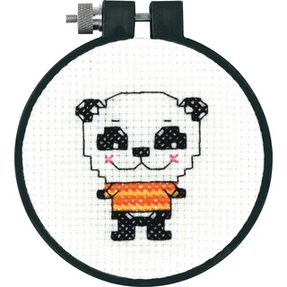 LearnACraft Cute Panda Counted Cross Stitch Kit3in Round 11 Count