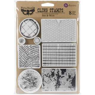 Finnabair Cling Stamps 6inX7.5inNet & Wire